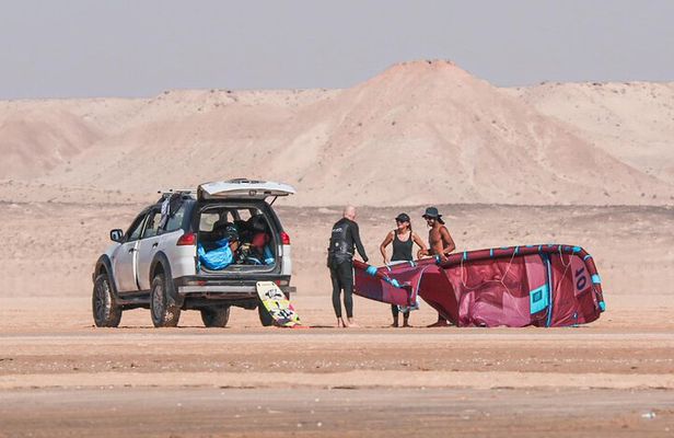 Luxury Kitesurf Safari in Dakhla Morocco | 4x4 Pickup & IKO Coach