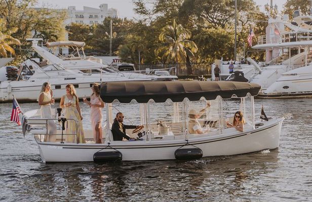 Luxury Private Miami River E-Boat Cruise & Wine and Charcuterie
