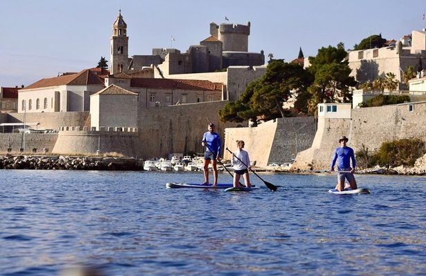 Paddleboarding in front of the Old Town