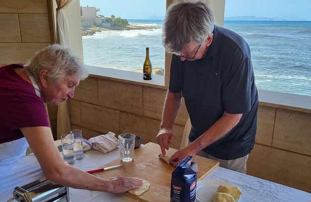 Learn how to make Sicilian traditional cannoli with sea view