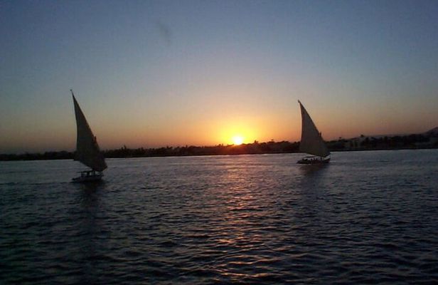 Riding a felucca at Sunset and Dinner an Egyptian House in Luxor