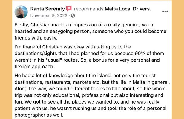 Explore Malta Your Way -Private Customizable Tour w/ Local Driver