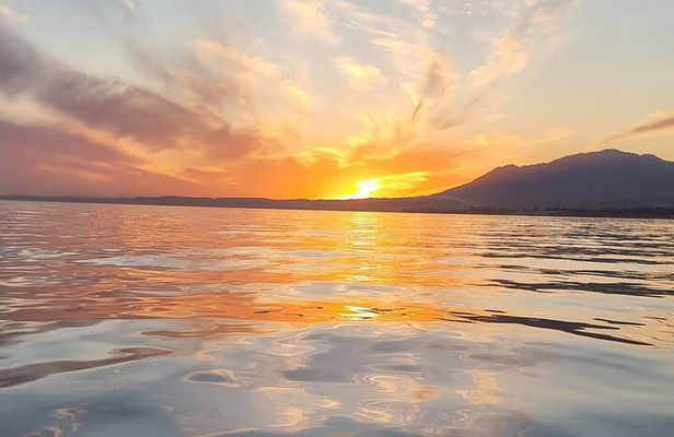 Marbella- sunset from a sailboat with drinks