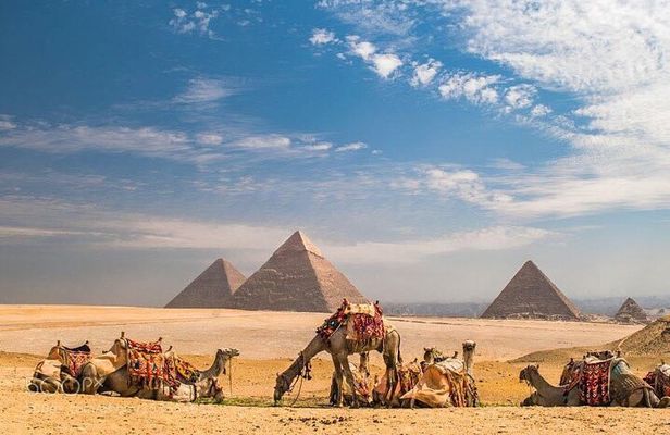 Cairo tour to Giza pyramids, Sakkara, Memphis, museum, camel ride
