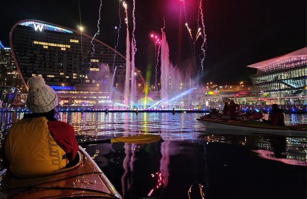 Moonlight Sea Kayaking Experience in Sydney's VIVID Festival