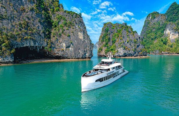 Symphony Luxury Cruise Day Tour from Halong Harbor with Pickup