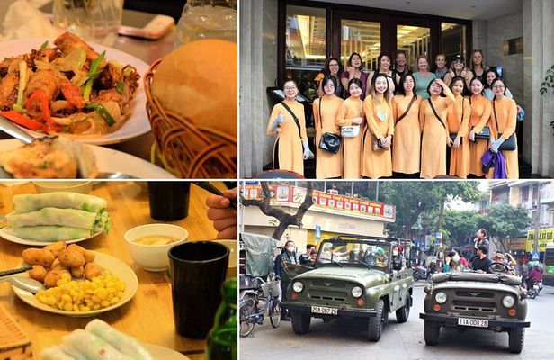 Hanoi Jeep Food Tour Led By Women