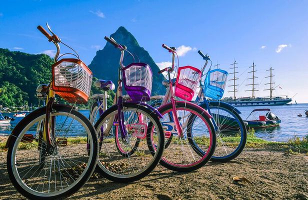 Pitons View Bike Ride and Local Culture: A Soufriere Adventure