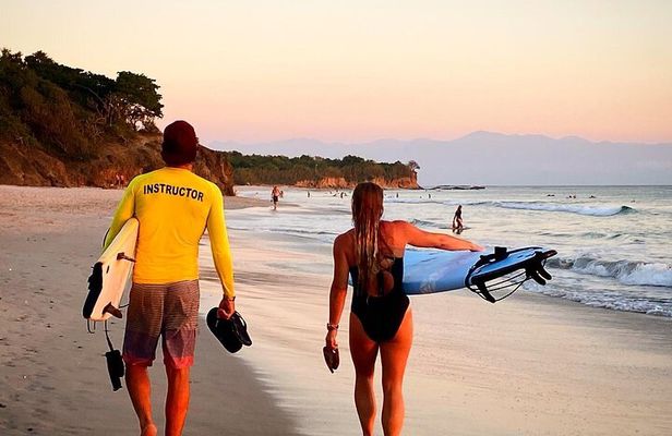Sunset Surfing Trip to Secluded Beach with Certified Instructors