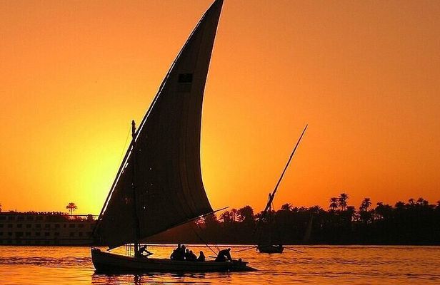 Sunset Felucca Ride At Luxor