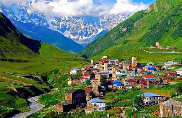 Causacus mountains at Majestic SVANETI and MESTIA from Kutaisi