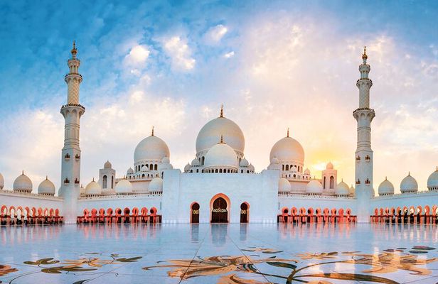 From Dubai: Sheikh Zayed Mosque and Ferrari World Entry Ticket