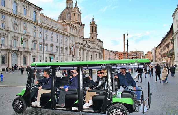 Highlights of Rome: Golf Cart Tour with Artisanal Gelato Tasting