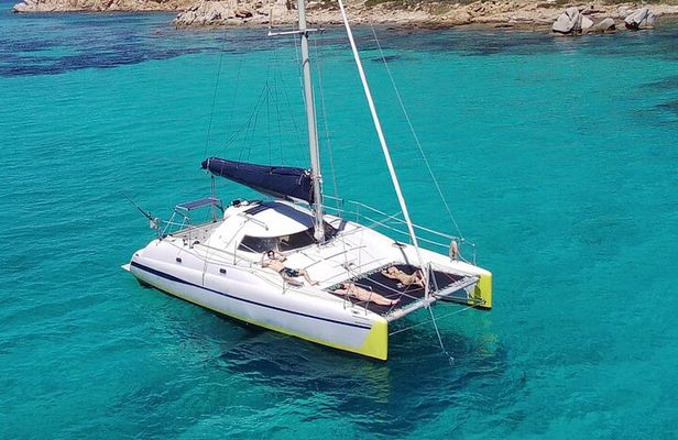 From Olbia: catamaran tour between Tavolara and Cala Moresca