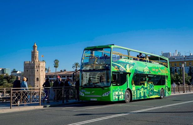 Tourist bus tour of Seville