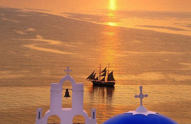 Santorini Volcano & Hot Springs and Sunset on Board