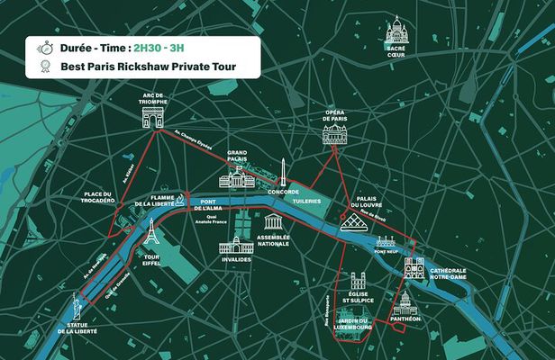 Paris Private Sightseeing Guided Tour by Electric Rickshaw