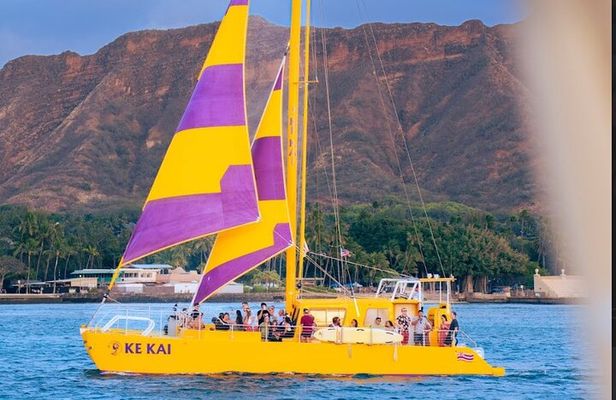 Waikiki Beach Sunset Sail on Ke Kai Catamaran