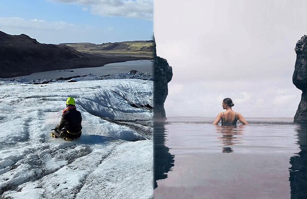 Glacier Hike, South Coast Waterfalls, Black Beach & Sky Lagoon