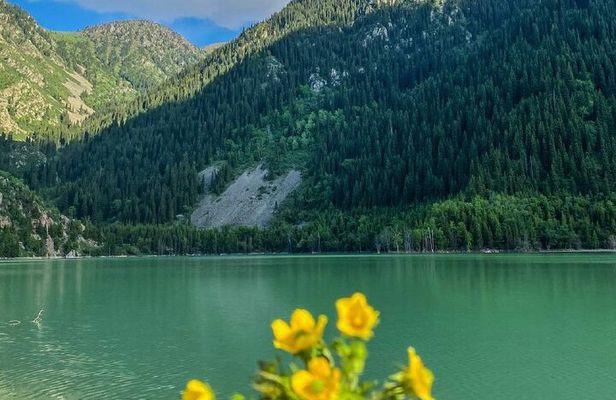Issyk lake and Bear Waterfall with visiting museum of Golden Man