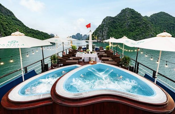 Pamela Halong Bay 5 Star Cruise with Jacuzzi Pool and Transfer