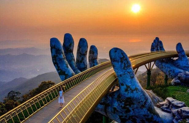 Golden Bridge-Marble & Monkey Mountain-Seafood Lunch By Private