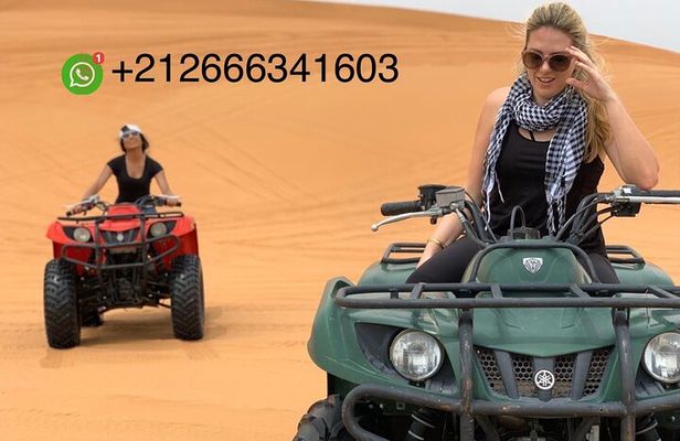 Quad Riding in Sand Dunes Merzouga Erg Chebbi Desert