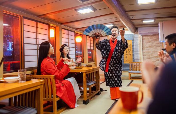 Tokyo Bay Yakatabune Dinner/Day Cruise with Japan Show & Drinks