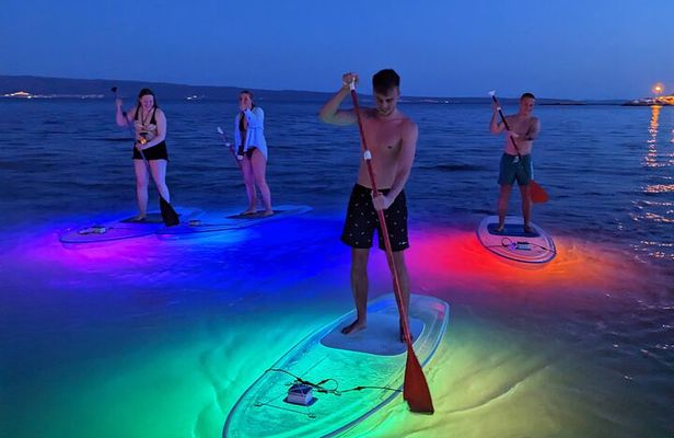 Guided Transparent SUP Glow Tour in Split