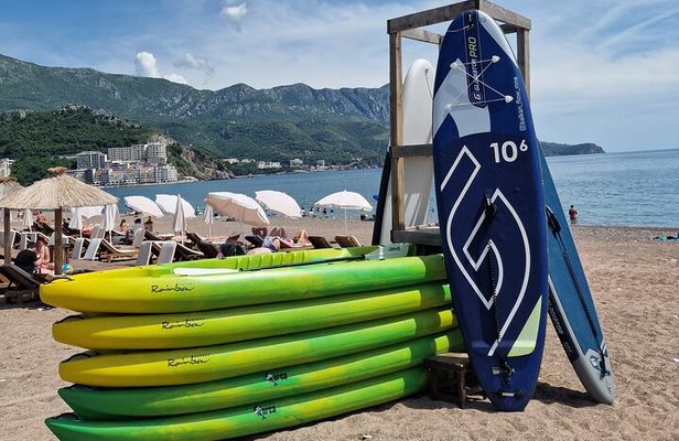Kayaking tour from Budva to Sveti Nikola island' caves