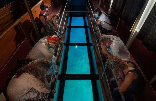 Tour of Caldera with Glass bottom Boat