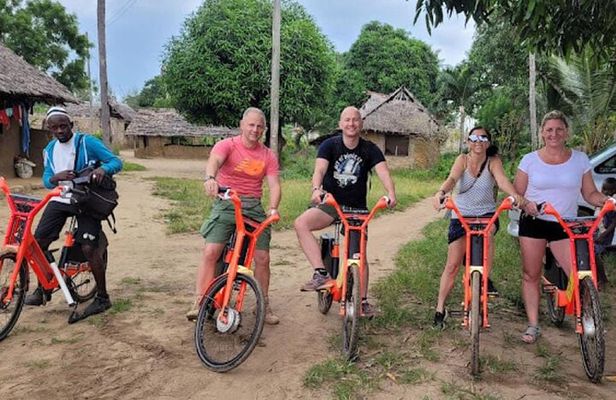 Diani Beach Village Tour on a Bike with Hotel Pickup