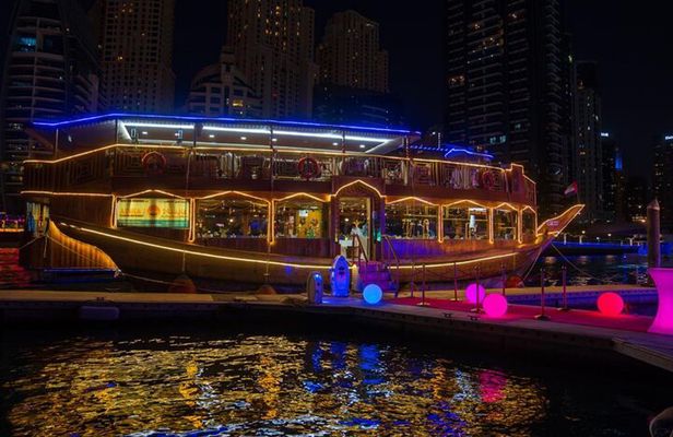 Dubai Marina Best Dhow Cruise Dinner Marina Sky Line Intl Buffet