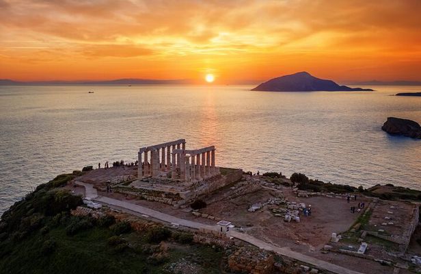 Sunset tour to Cape Sounio Poseidon Temple And Athens Riviera 5h