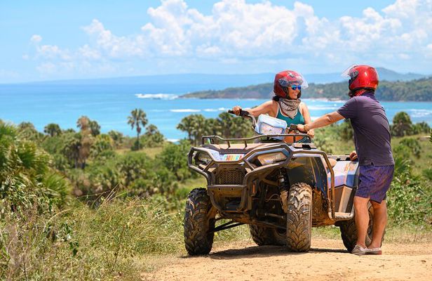 Coconut Cove Private Beach with ATV and Ocean Zipline Combo Tour