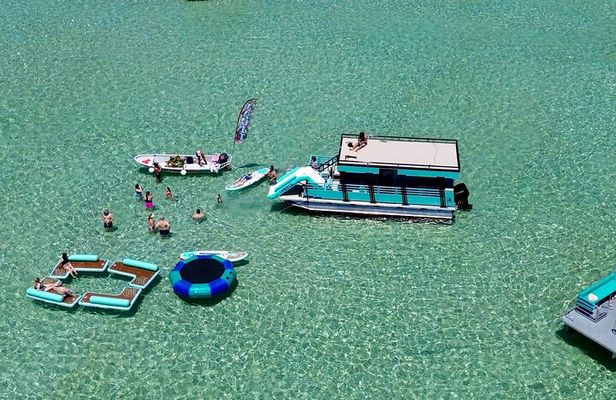 Destin: Luxury Crab Island Pontoon Charter w/ Restroom (Up to 18)