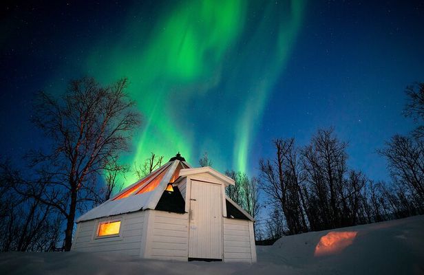 Aurora Crystal Lavvo Overnight stay with snowmobile trip
