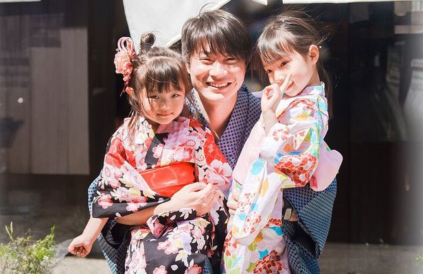 Kyoto Kimono Rental mimosa for Families