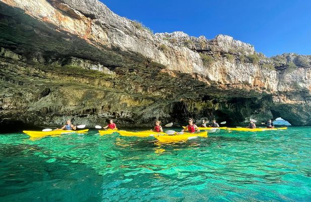 Leuca kayak tour + swimming + speleo-trek in cave