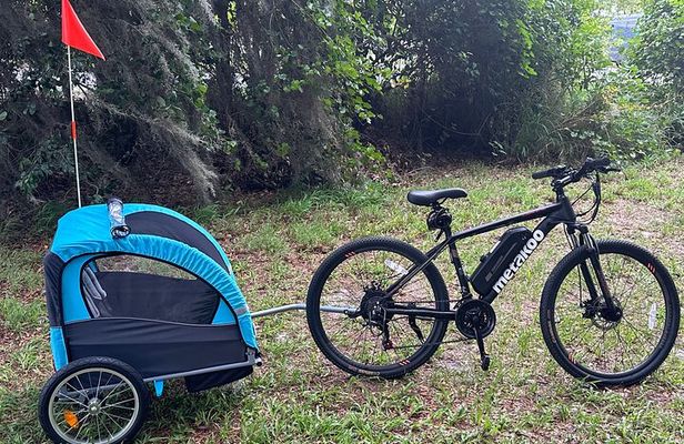 2 hours E-Bike with 2-Child Trailer Kissimmee Lakefront Tour