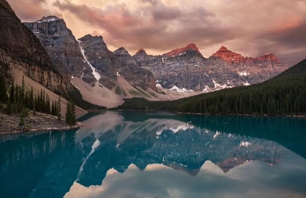 Sunrise Adventure: Alpenglow at Moraine Lake & Lake Louise