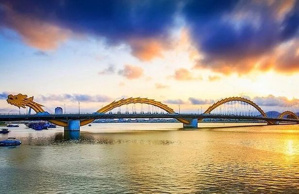Da Nang city: Marble Mountains-Lady Buddha -Dragon/ Love Bridges