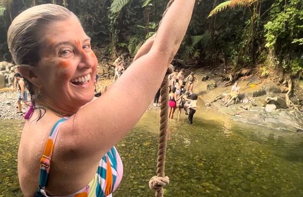 Rainforest Adventure Hike to Waterslide and waterfalls