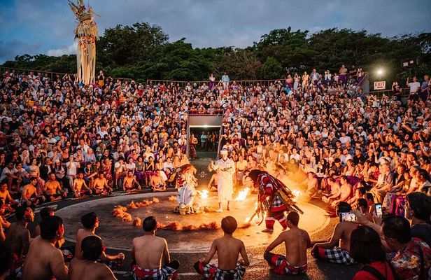 Uluwatu Temple, Kecak Dance, Padang-padang & Suluban Beach Tour