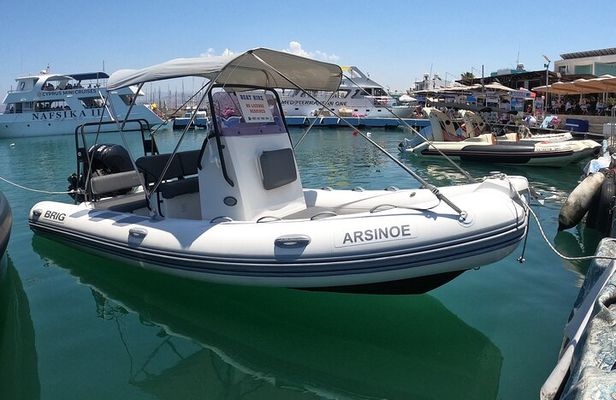 Self Drive Boat Hire in Latchi with transfer option from Paphos