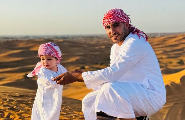 Dubai Desert Safari BBQ & Shows & Quad & Camel Ride & Falcon Pics