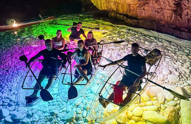 Pula: Sunset/Night-time Illuminated Transparent Kayak Cave Tour