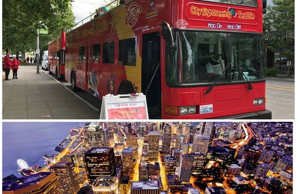 City Sightseeing Seattle HOHO Bus with Sky View Observatory Entry