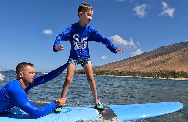 Private Family Surf Lessons on the West Side of Maui