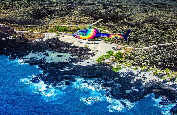 Kona Coast Hualalai Volcano-60Min Helicopter Tour-Door Off or On